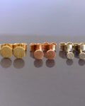minimalistyczne kolczyki kropki ze złota