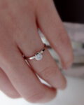 białe złoto, pierścionek zaręczynowy z brylantem