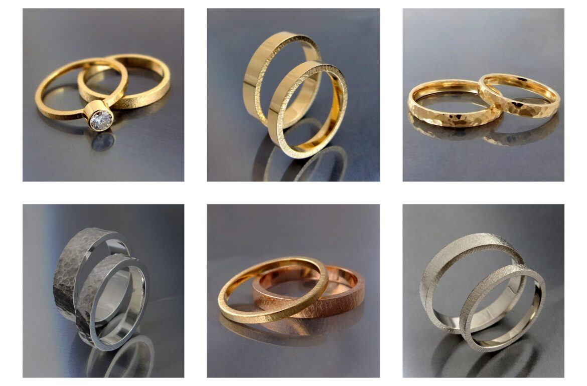 propozycje kompletów obrączek ślubnych pierścionek zaręczynowy bizoe